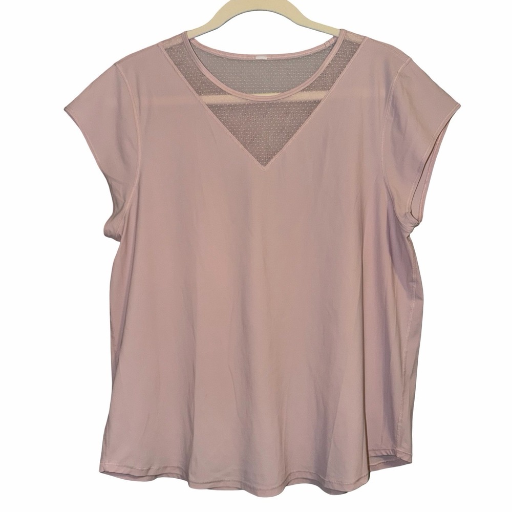 Lululemon For The Run Tee With Mesh v. Blush Women's 12/14 - Picture 1 of 5